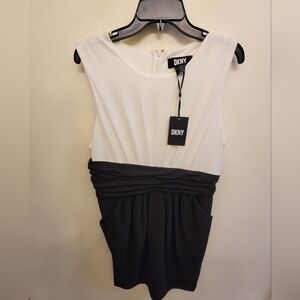 DKNY Sleeveless Sheath Dress with Ruching at Waist